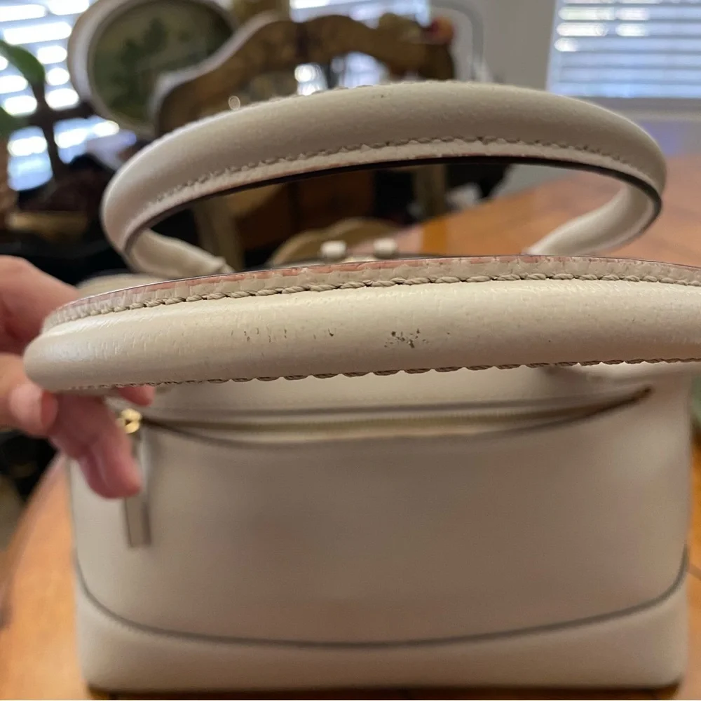 kate spade large Wellesley top handle handbag 14x11x5-inches cream pink lining - Picture 6 of 11